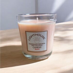 Premium Soy & Coconut Wax Candle - Peach Scented - Aromatherapy - Yoga - Gift
